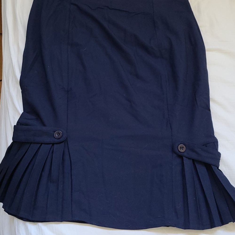 Belle Poque Side Pleated Stretch Pencil Skirt